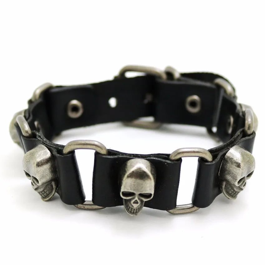 2018 New Accessories For Men And Women Retro Casual leather Bracelet Men Fashion Punk Bracelet Bracelet