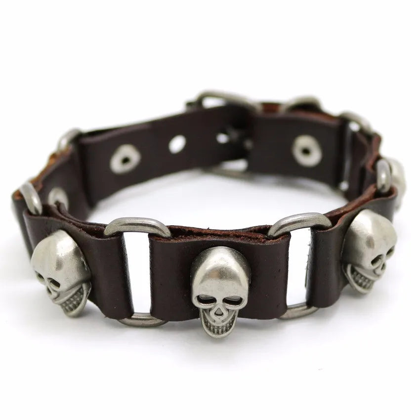 2018 New Accessories For Men And Women Retro Casual leather Bracelet Men Fashion Punk Bracelet Bracelet