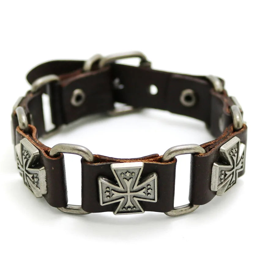 2018 New Accessories For Men And Women Retro Casual leather Bracelet Men Fashion Punk Bracelet Bracelet
