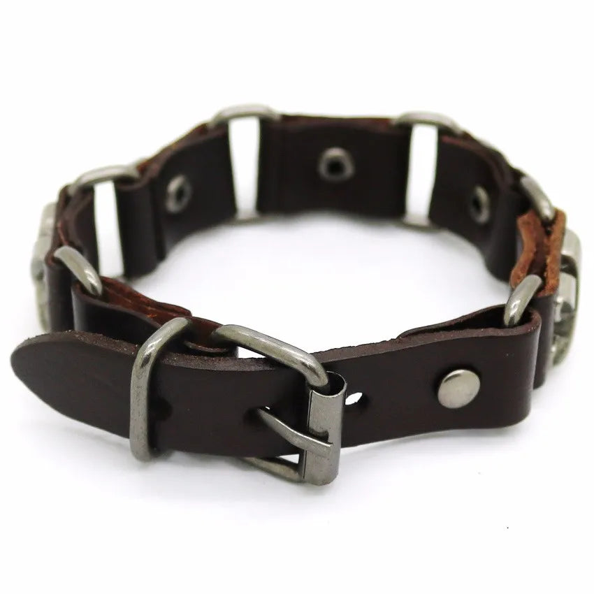 2018 New Accessories For Men And Women Retro Casual leather Bracelet Men Fashion Punk Bracelet Bracelet