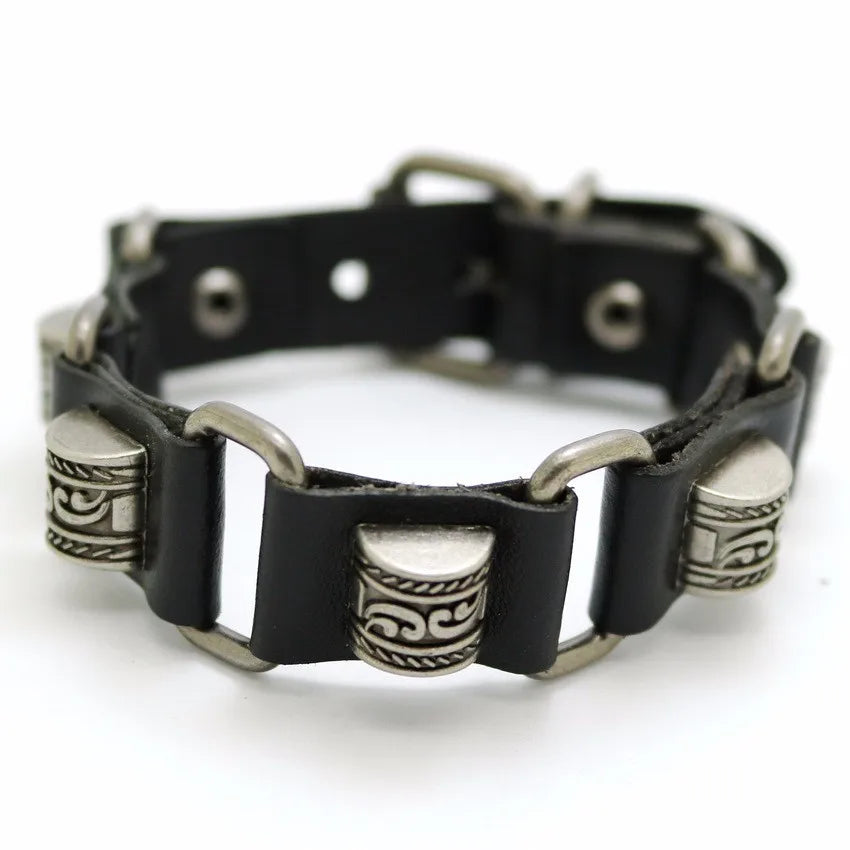 2018 New Accessories For Men And Women Retro Casual leather Bracelet Men Fashion Punk Bracelet Bracelet