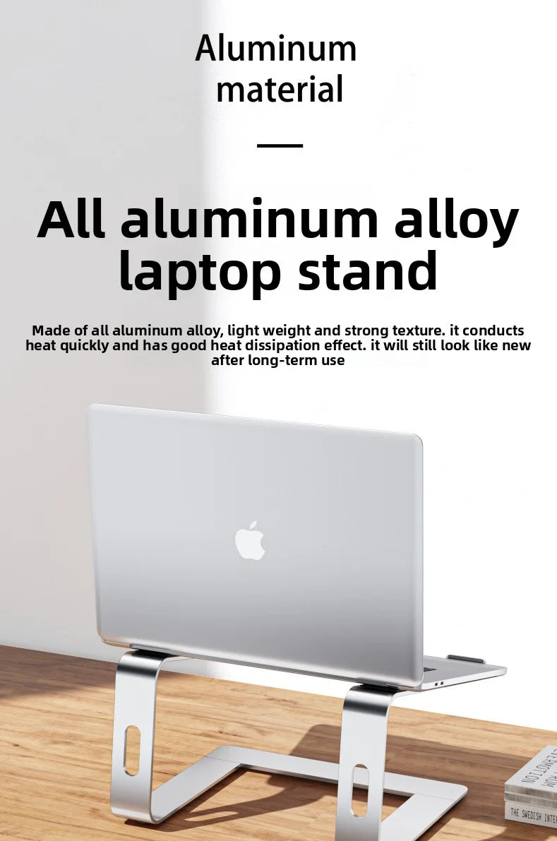 Aluminum Laptop Tablet Stand for 10 To 15.6 Inch for Macbook Bracket Portable Ergonomic Detachable Laptop Riser Notebook Stand