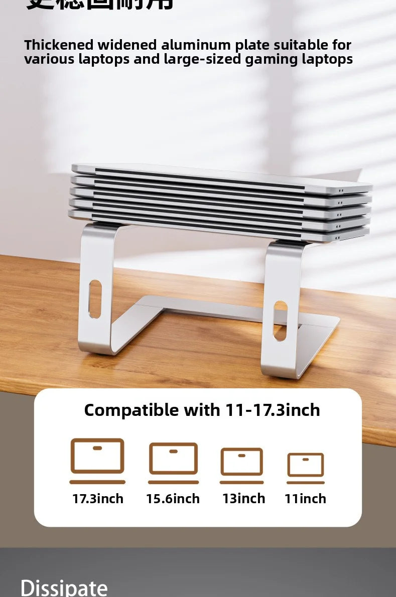 Aluminum Laptop Tablet Stand for 10 To 15.6 Inch Portable Ergonomic Detachable Laptop Riser Notebook Stand for Macbook Bracket