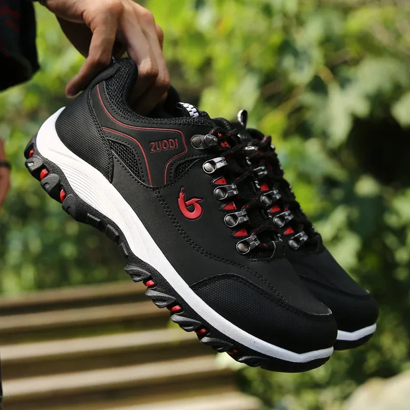 MEN'S hiking shoes waterproof leather outdoor Pu shoes wear-resistant men trekking walking hunting tactical sneakers