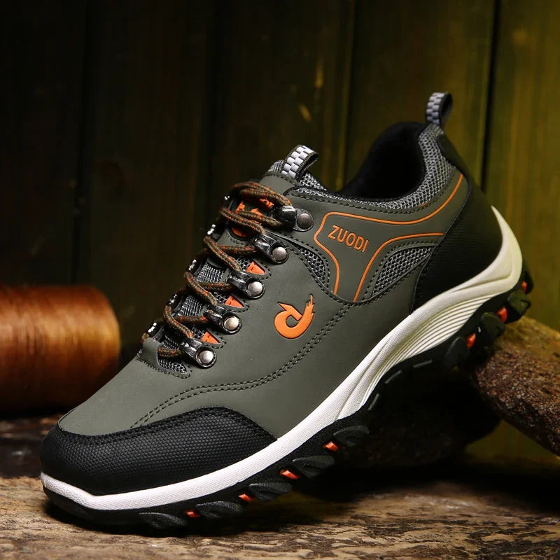 MEN'S hiking shoes waterproof leather outdoor Pu shoes wear-resistant men trekking walking hunting tactical sneakers