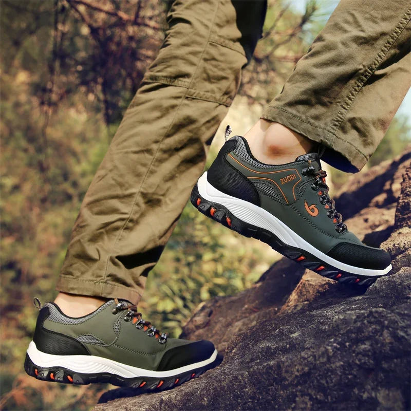 MEN'S hiking shoes waterproof leather outdoor Pu shoes wear-resistant men trekking walking hunting tactical sneakers