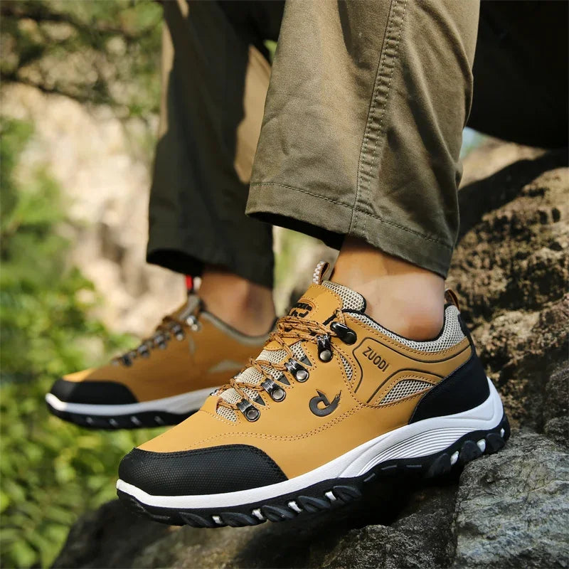 MEN'S hiking shoes waterproof leather outdoor Pu shoes wear-resistant men trekking walking hunting tactical sneakers