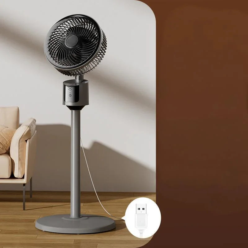 1Pcs Household On-Home Circulation System Floor Air Circulator Remote USB Interface Ultra-Speed Air Circulation Fan Energy 3-Spe