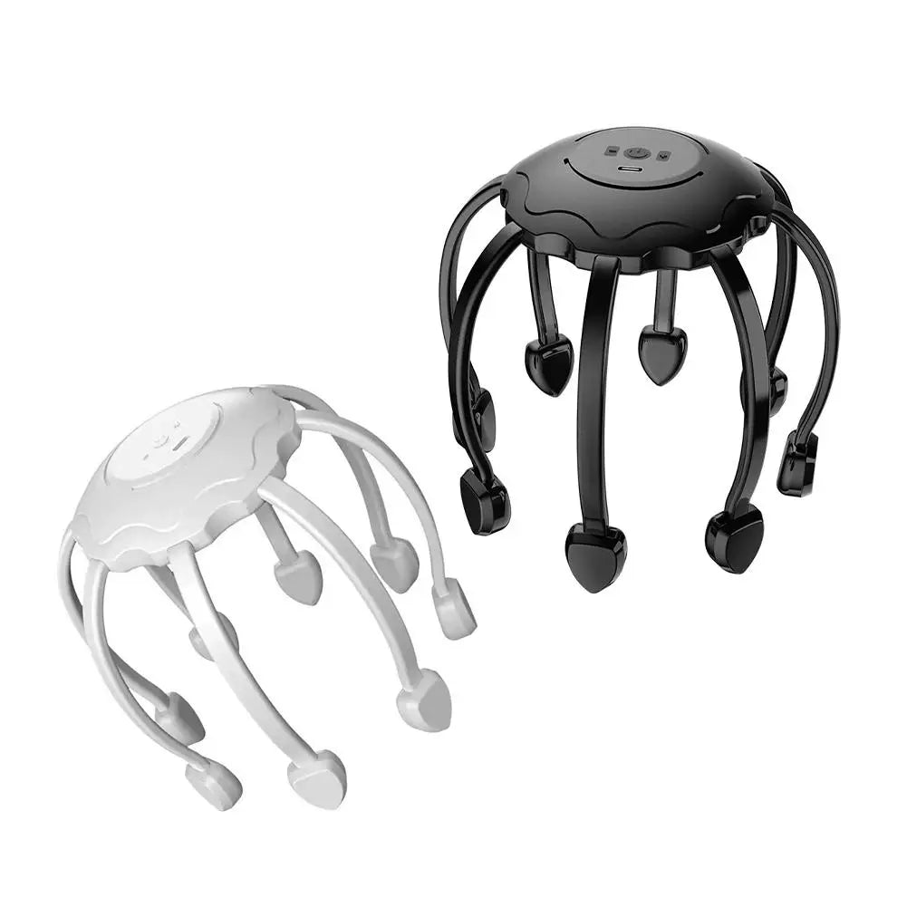 Electric Octopus Claw Head Scalp Massager 3 Modes Vibration Massage Therapeutic Head Scratcher Relief Head Fatigue Improve Sleep