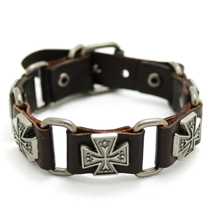 2018 New Accessories For Men And Women  Retro Casual leather Bracelet Men Fashion Punk Bracelet Bracelet