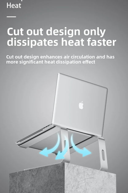 Ergonomic Laptop Tablet Stand for 10 To 15.6 Inch Portable Aluminum Detachable Laptop Riser Notebook Stand for Macbook Bracket
