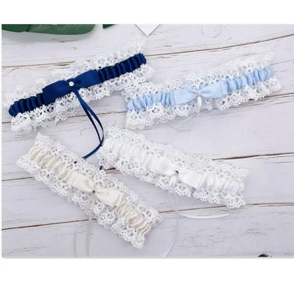 Women Girls Costume Accessories Bridal Garter Wedding Accessories Bow Lace Garter Leg Loop Leg Ring New Fashion