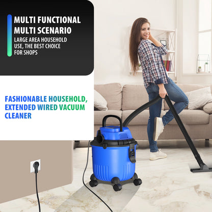 3-in-1 Wet/dry Vacuum Cleaner  Industrial Barrel Vacuum Cleaner Multi-Function 16KPA Powerful Suction Bagless 15L Capacity