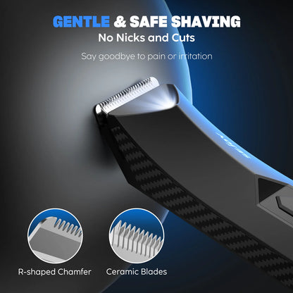 Sejoy 6 In 1 Body Hair Trimmer Kit Electric Beard Shaver Men&Women Nose Hair Trimmer Eyebrow Razor Portable Body Shaver IPX5