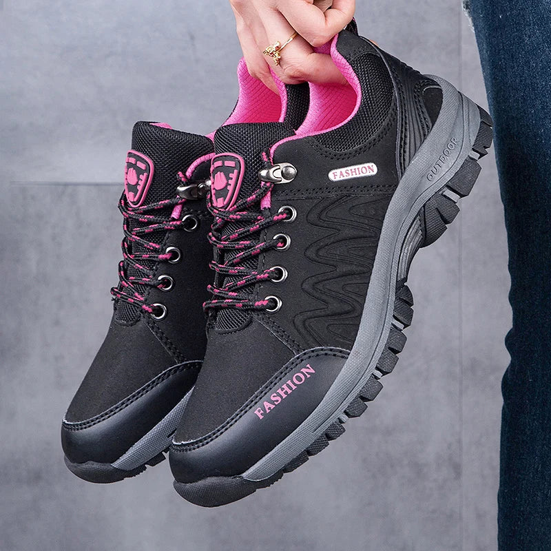 Spring and Autumn Mountaineering Shoes Fashion Women's Hiking Shoes 2025 Comfortable Outdoor Sports Anti Slip Walking Shoes