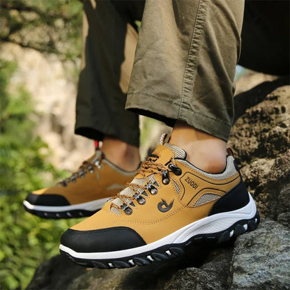 MEN'S hiking shoes waterproof leather outdoor Pu shoes wear-resistant men trekking walking hunting tactical sneakers