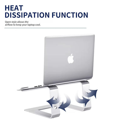 Aluminum Laptop Tablet Stand for 10 To 15.6 Inch Portable Ergonomic Detachable Laptop Riser Notebook Stand for Macbook Bracket