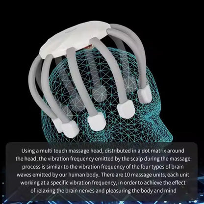 Electric Octopus Claw Head Scalp Massager 3 Modes Vibration Massage Therapeutic Head Scratcher Relief Head Fatigue Improve Sleep