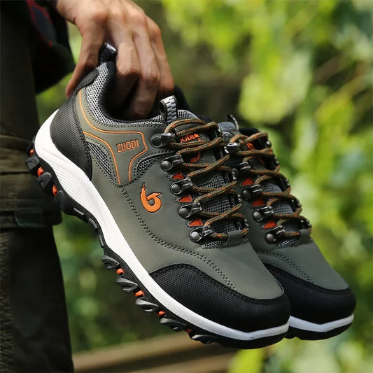 MEN'S hiking shoes waterproof leather outdoor Pu shoes wear-resistant men trekking walking hunting tactical sneakers