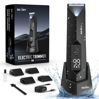 Sejoy 6 In 1 Body Hair Trimmer Kit Electric Beard Shaver Men&Women Nose Hair Trimmer Eyebrow Razor Portable Body Shaver IPX5