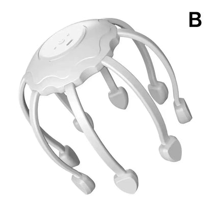Electric Octopus Claw Head Scalp Massager 3 Modes Vibration Massage Therapeutic Head Scratcher Relief Head Fatigue Improve Sleep