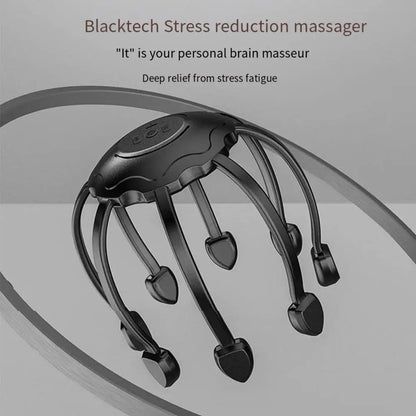 Electric Octopus Claw Head Scalp Massager 3 Modes Vibration Massage Therapeutic Head Scratcher Relief Head Fatigue Improve Sleep